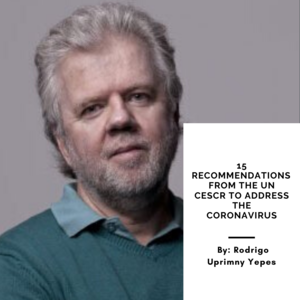 15 recommendations from the UN CESCR to address the coronavirus